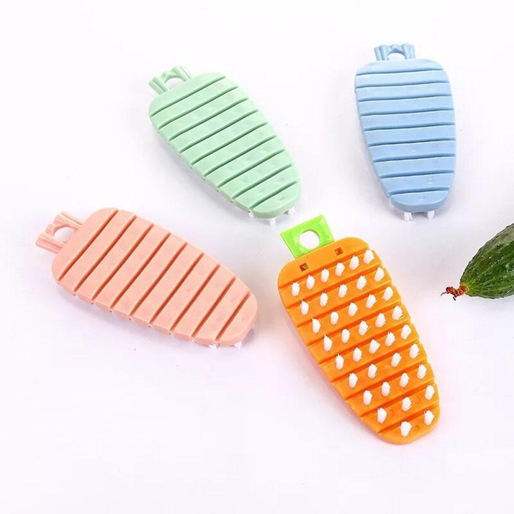 Random Veggie Vegetable Scrubber Scrub Cleaning Brush Kitchen Cleaner Carrot Potato Surface Brush Kitchen Tool