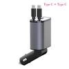 4 IN 1 Retractable Car Charger Fast Charge Cord Cigarette Lighter Adapter X4W3 100W USB Type C Cable  For IPhone Huawei Samsung
