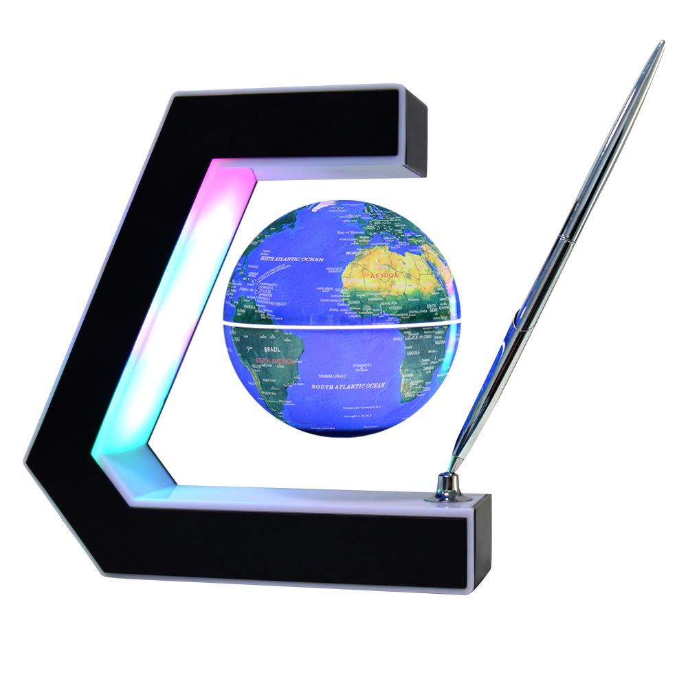 Luminous 3-Inch Magnetic Levitation Globe Ornament - Creative Tech Gift for Home or Office