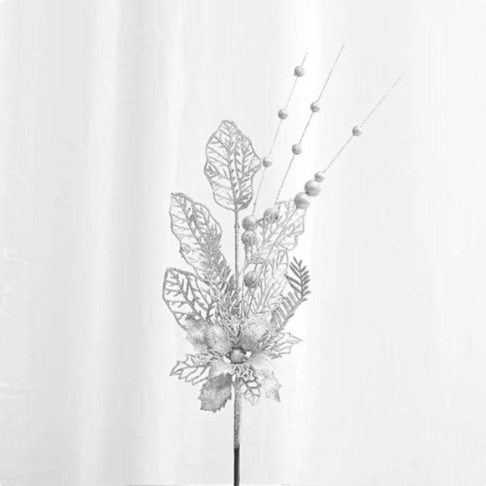 Fake Simulated Berry Branch Glitter Christmas Tree Ornaments Durable Artificial Branches Home