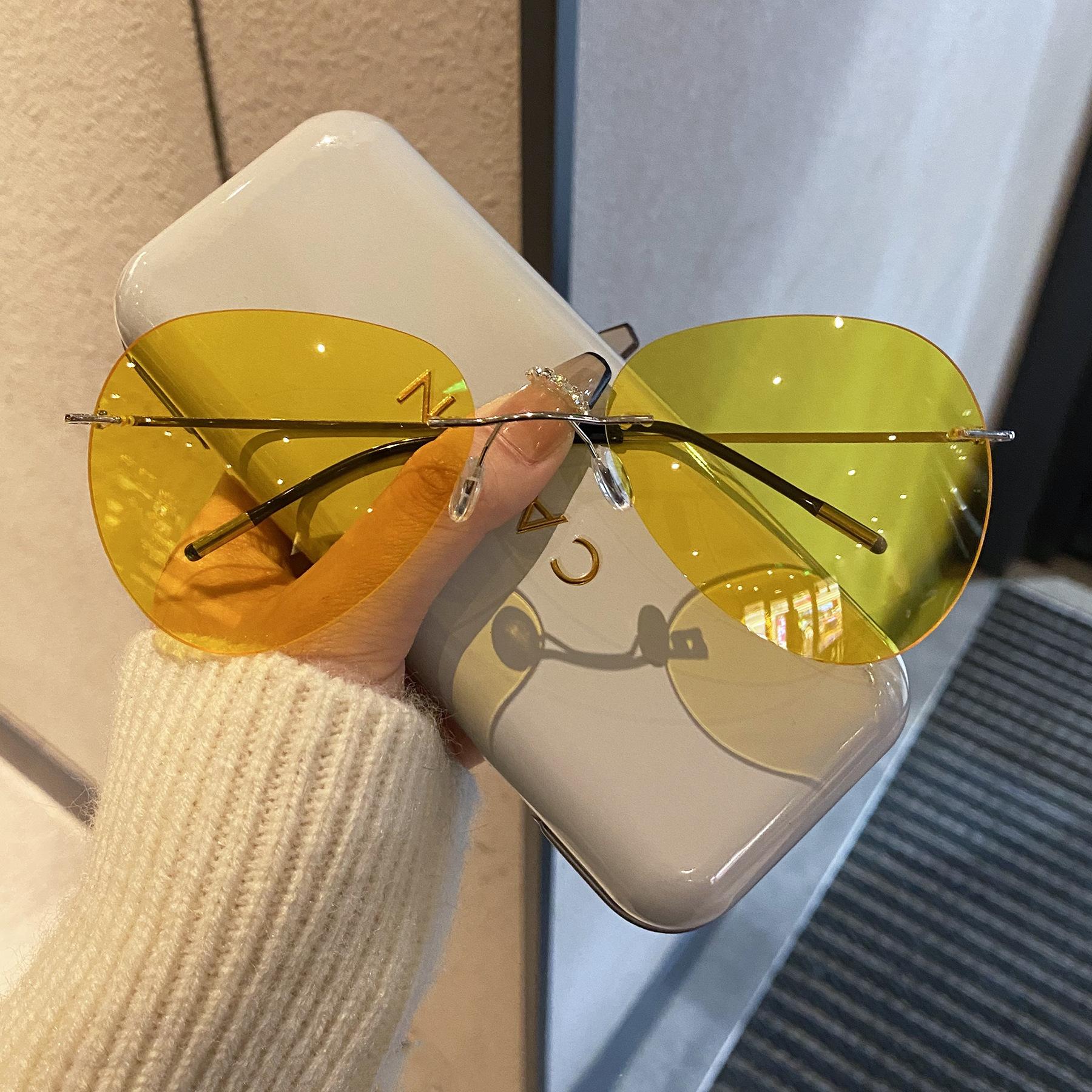 

Безрамные поляризованные солнцезащитные очки Ультралегкие пилотные очки Cool Toad Солнцезащитные очки для вождения и рыбалки Очки, меняющие цвет Мужские и женские очки ночного видения