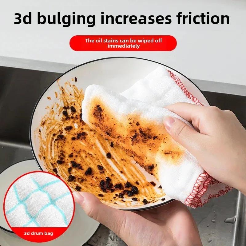 5/10 Stück Baumwollgaze Geschirrspültuch Verdickt Nicht ölig Leicht zu reinigen Geschirrspültuch Nicht fusselnd Saugfähiger Lappen Reinigungstuch