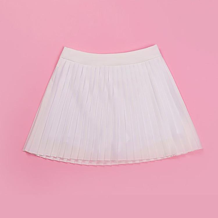 Losiya Pleated Shiny Skirt White
