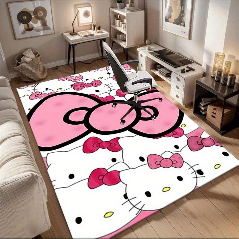 1pc Sanrio Hello Kitty Mermaid Printed Office Carpet Rectangle Rug Under The Table,Perfect Room Decor for Living Room, Bedroom, Kitchen, Non-slip Floo