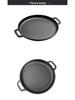 Cast Iron Flat-Bottomed Frying Pan: Double-Ear Water-Fried Bun, Thick Pizza & Pancake Griddle