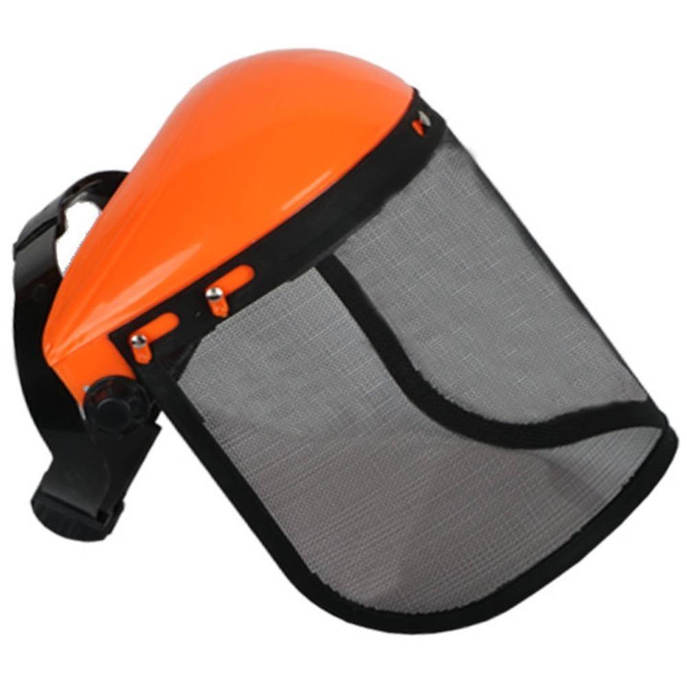 Universal Safety Helmet Hat Orange Mesh Mower Helmet Durable Safety Mask