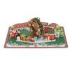 3D Christmas Greeting Card Christmas Wreath Shape Hand Carved Paper Blessing Message Card with Envel