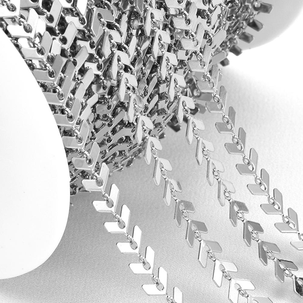 

2meters/1meter Stainless Steel Chains Gold Color Leaves Leaf Chain for Jewelry Making DIY Necklace Bracelet Wholesale No Fade 1Meter