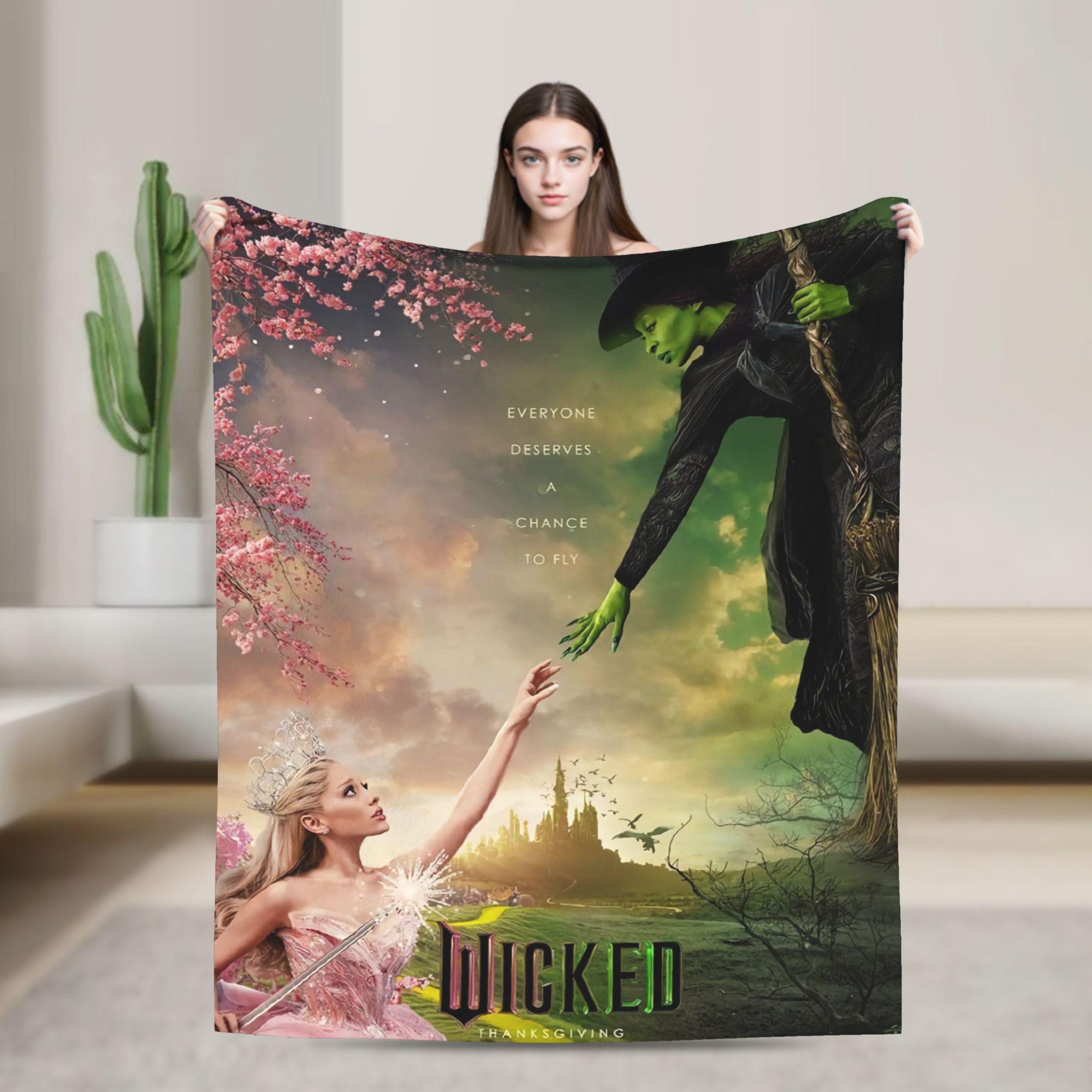 Wicked For Good Glinda and Elphaba Blankets Quality Super Soft Throw Blanket Winter Airplane Travel Living Room Bedspread 75x90cm