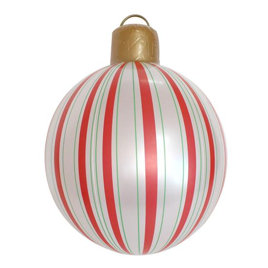 

16 Гигантские надувные елочные шары Большие ПВХ надувные шары Украшения для внутреннего и наружного двора, газона, крыльца красный