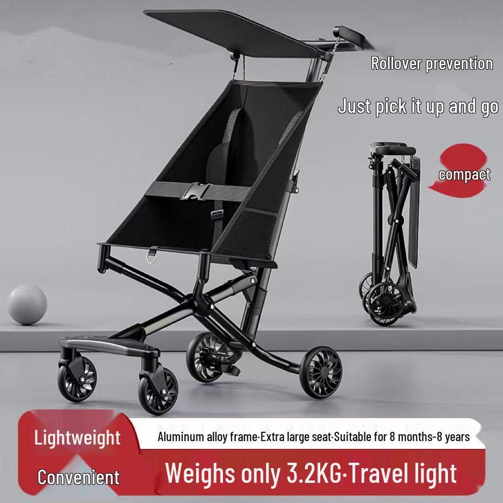 

Compact Baby Stroller: Lightweight, Foldable, Reclining - Ideal for Travel and Outings