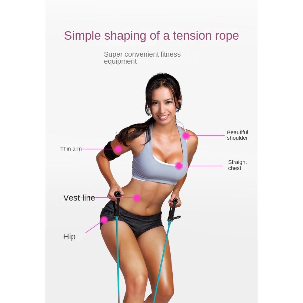 Men's and Women's Fitness Sports Tension Belt Stretch Belt Resistance Rope Accessories Multi-functional Elastic Rope Sports Multi-color Tension Rope