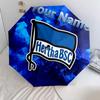 1 PC Automatic Folding Umbrella - Hertha BSC Custom Name Pattern, Portable & Foldable Design with 8 Ribs, Christmas Birthday Gifts