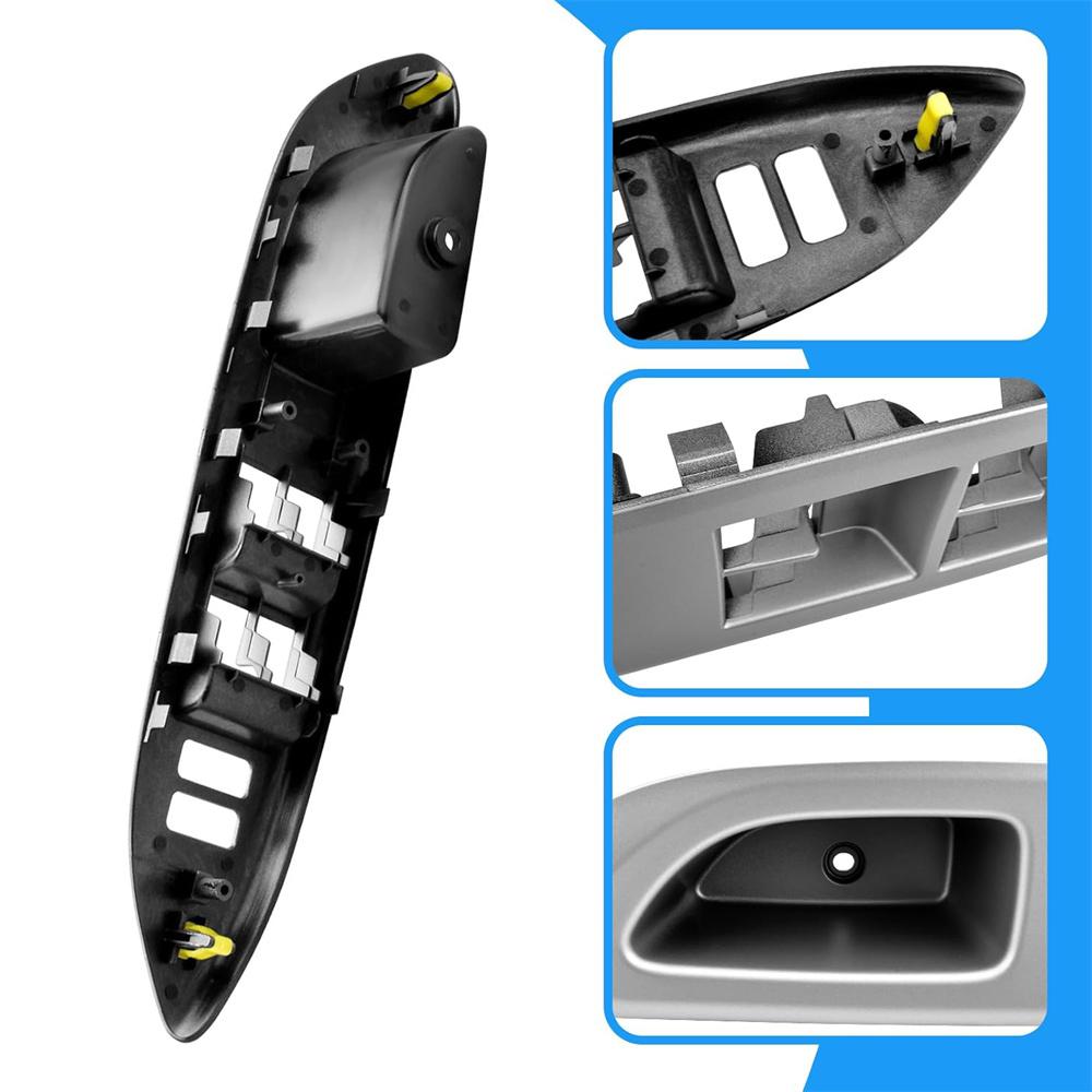 Master Power Window Switch Bezel Trim Silver For Toyota Yaris 2006 - 16 4D Sedan