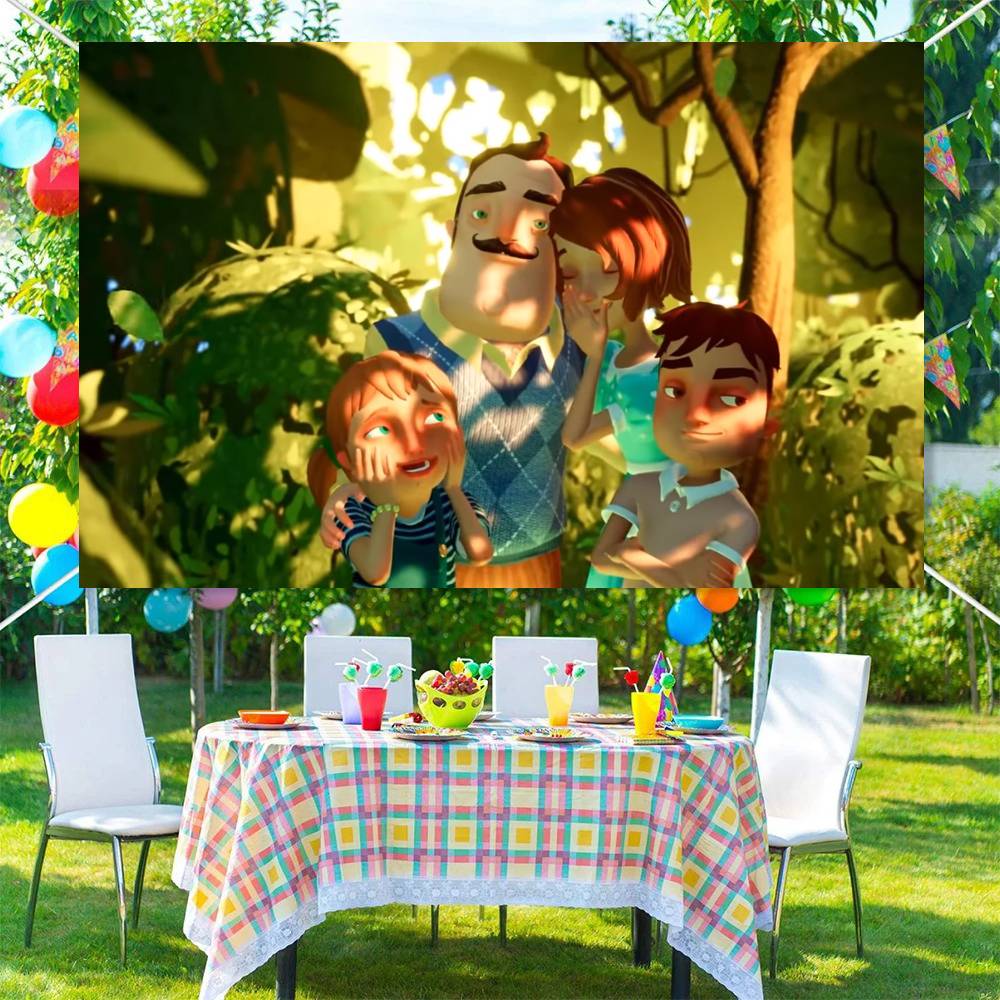 Spiel HELLO N-NEIGHBOR Fotografie Hintergründe Kindergeburtstag Foto Hintergrund Studio Porträts Fotowand Requisiten