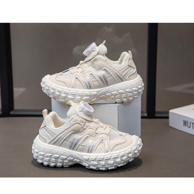 Kids Breathable Mesh Rotating Buckle Casual Running Sneakers For Unisex Boys And Girls