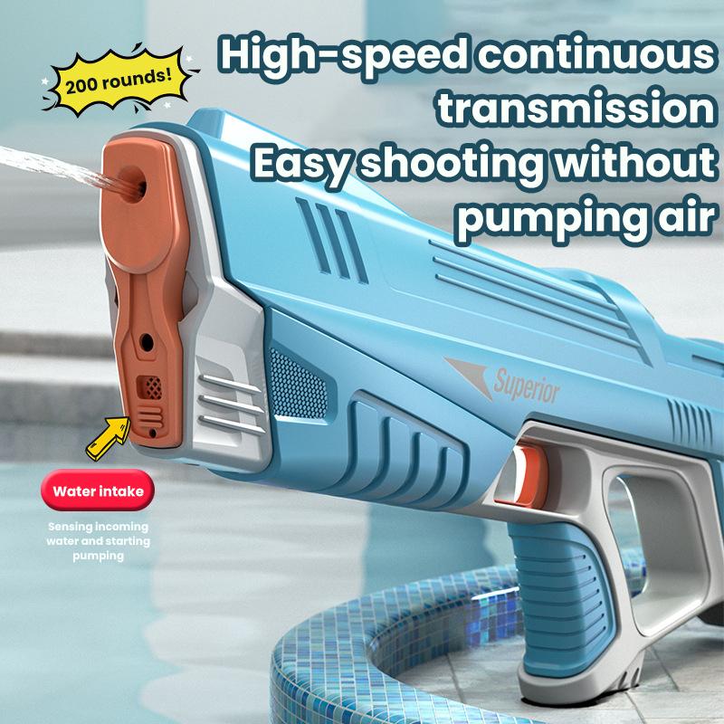 Geschenk Für Kinder Ab 4 Elektrische Wasserpistole Für Kinder – Automatische Dauerfeuer-Funktion – Batteriebetrieben – Für Pool, Strand & Garten – Ab 3 Jahren