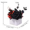 Halloween Artificial Flowers in Wooden Box Table Centerpiece Artificial Roses for Coffee Table Bedroom Desk Bathroom Shelf
