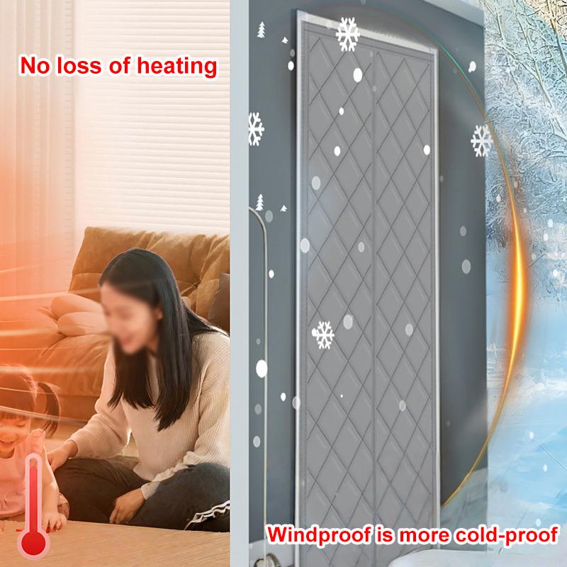 1 buc Izolație termică Uși interioare Perdea de ușă izolată Iarnă Sistem de șină magnetică Eficient energetic Magnetic Foarte rezistent