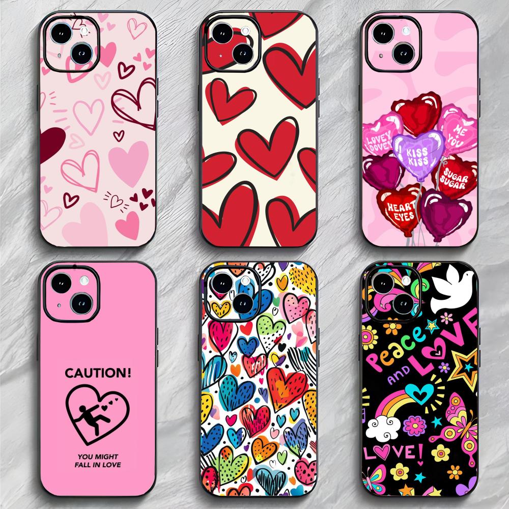 Sweet Lovely Heart Of My Beloved Art Phone Case Phone Case Soft Packaging Lightweight For iPhone17 16 15 14 13ProMax