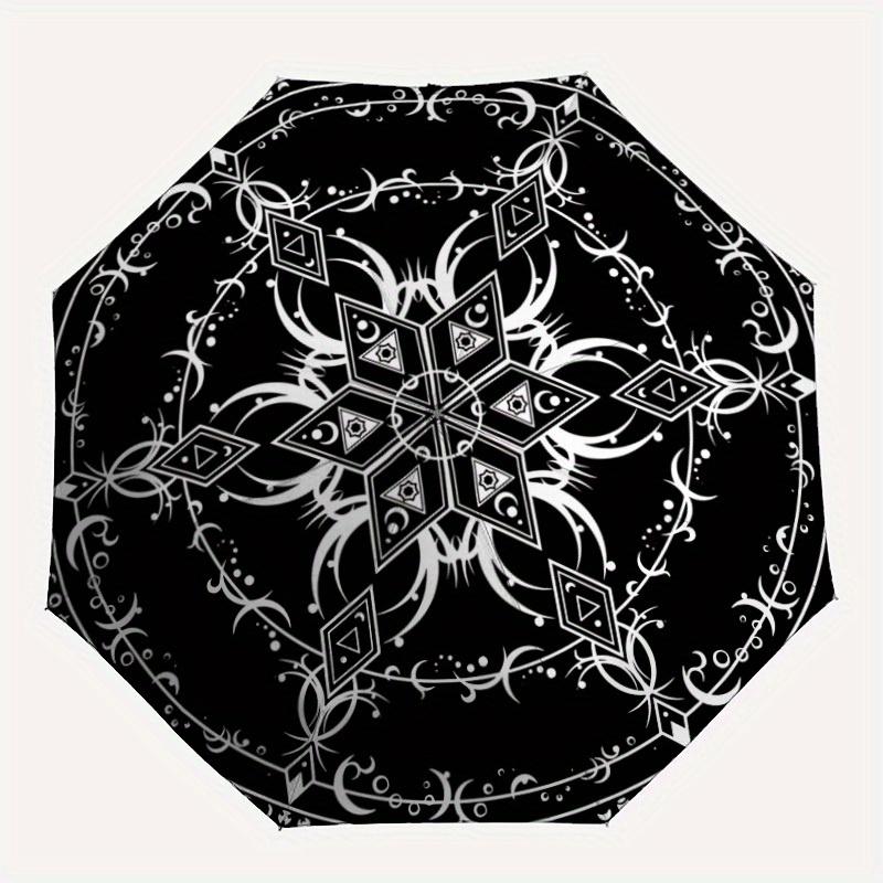 

1pc Mystic Symbolism Automatic Umbrella - 8-Rib Foldable Design, Outdoor Adventures, and Family Celebrations yy250829039