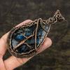 Labradorite Handmade Copper Wire Wrap Jewelry Pendant 4.14" R6P76