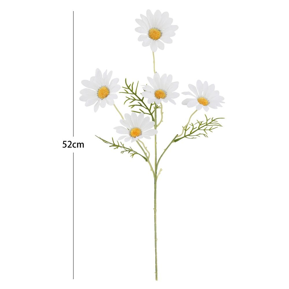 5 Köpfe Künstliche Gänseblümchen Plastik Falsche Chrysanthemen Seiden-Gänseblümchen Heimtischdeko