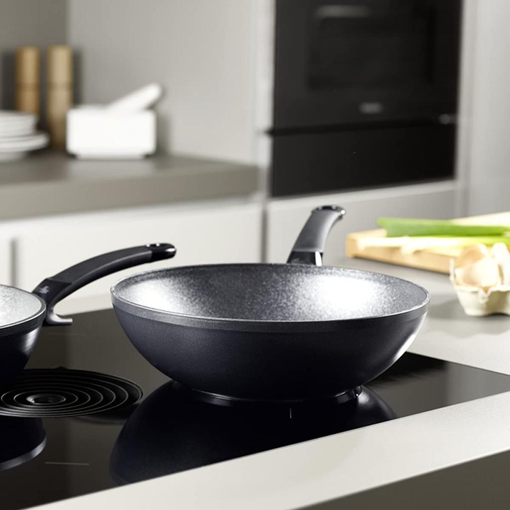 Fissler 26cm Adamant Wok, Gas/Induction Compatible, Non-Stick, PFOA/PFOS Free, Made In Germany [Official Japanese Product] Item No. 100-800-26-100