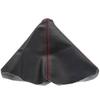 Universal Car Trim Tool Gear Shift PU Leather Collars Carbon Fiber Vehicle Manual Shifter Boot Dust Cover Gaiter Car Accessories