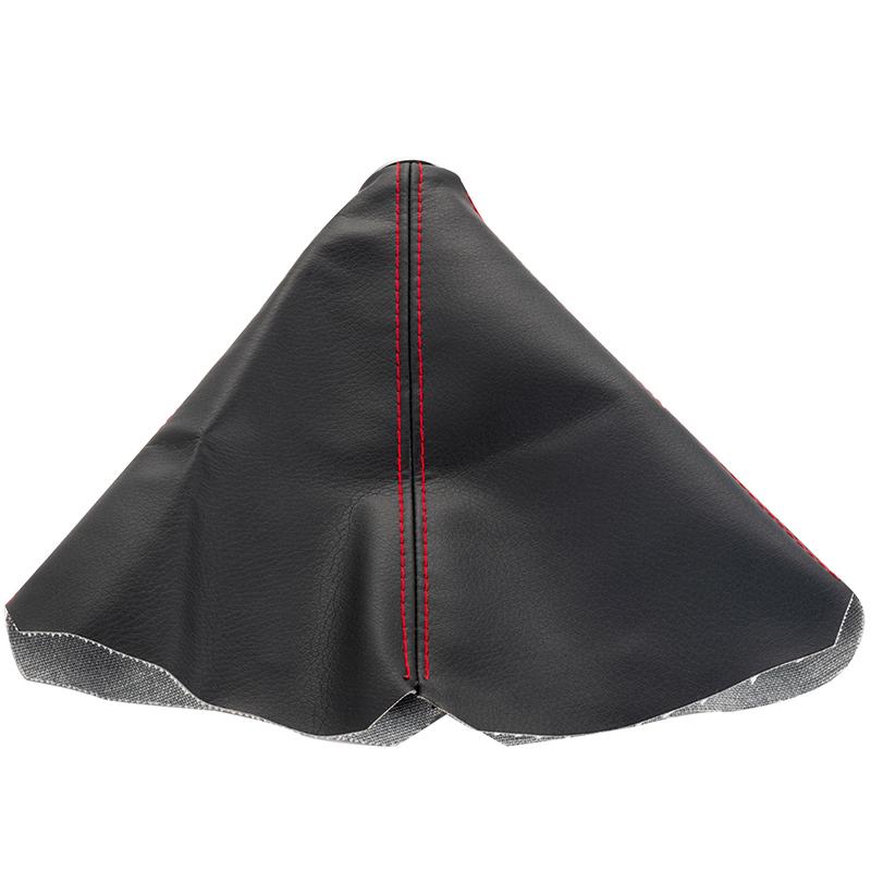 Universal Car Trim Tool Gear Shift PU Leather Collars Carbon Fiber Vehicle Manual Shifter Boot Dust Cover Gaiter Car Accessories