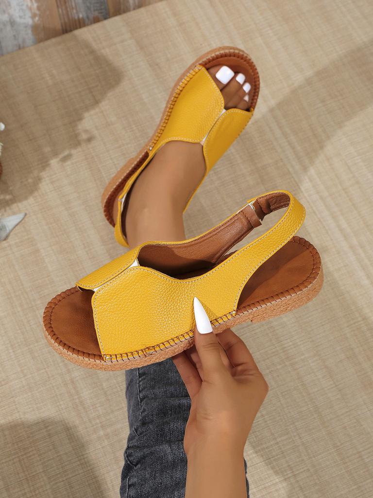 2025 summer large size women's shoes casual sandals comfortable soft sole fish mouth women's sandals foreign trade size 36-43