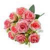 Künstlicher Rosenstrauß mit 10 kleinen Blüten für Hochzeiten und Heimdekoration