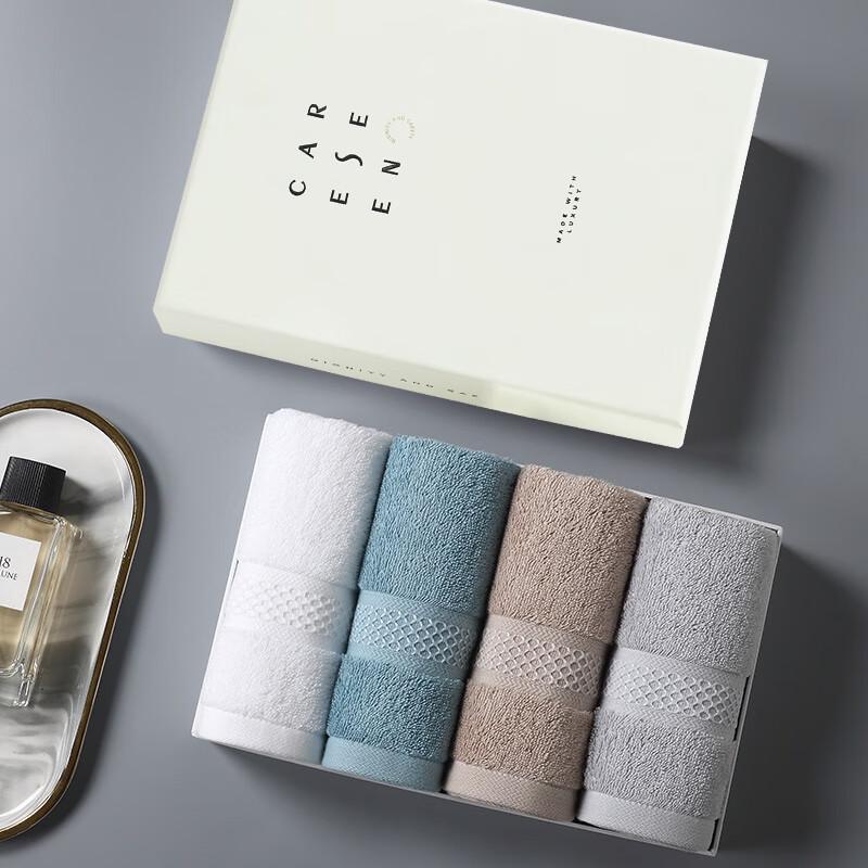 Kang Er Xin Monaco Sateen Cotton Washcloth Set синий