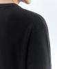 Musinsa Standard [Victoria Wool] Minimal Ribbed Round Neck Cardigan [Dark Gray]