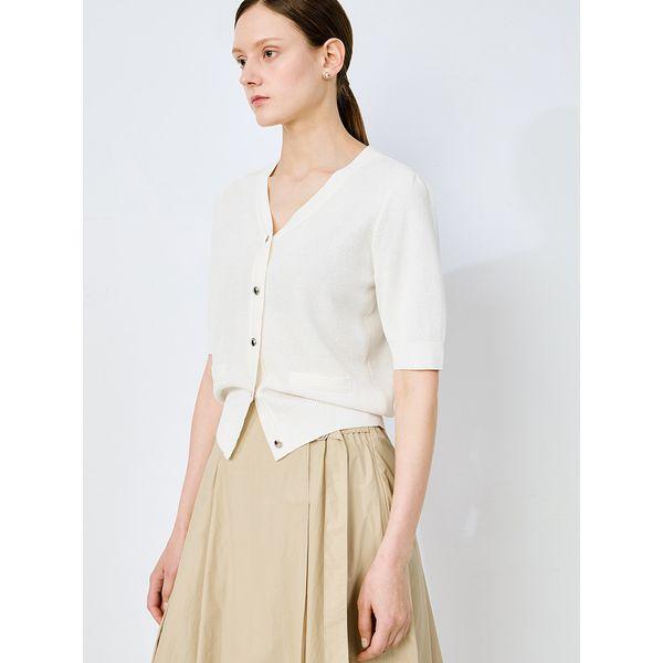  She S miSS  V Neck Puff SleeVe Cardigan SSkcdo22510