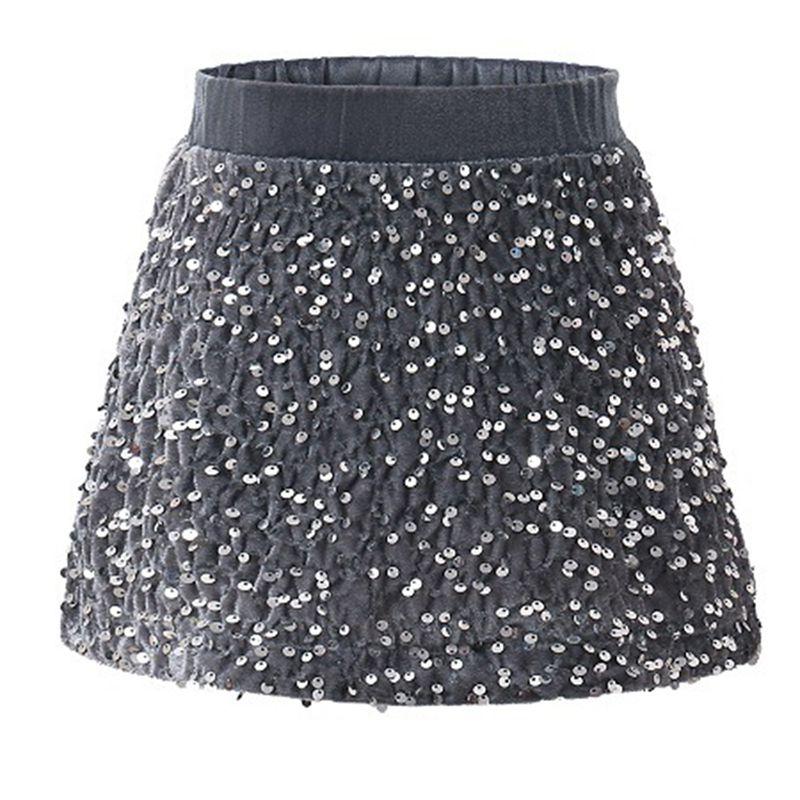 4-14 Jahre Kinder Mädchen Pailletten Glitzer Rock mit Sicherheitsunterhose Tanzrock