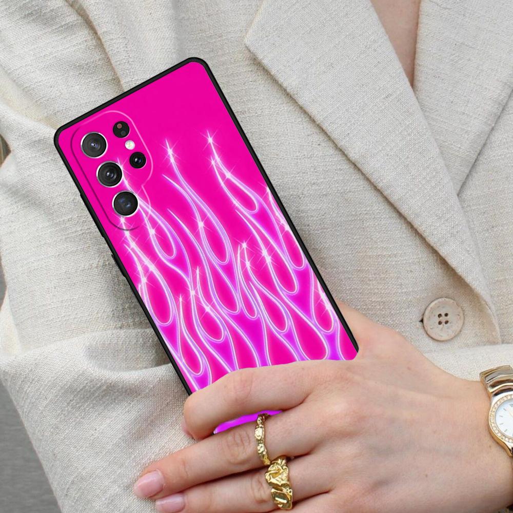 Fashion Design Flame Pattern Cell Phone Case for Samsung Galaxy S26 Ultra S25 S24 S23 S22 S21 S20 Note10 Cover