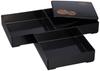 Wakaizumi Lacquerware Black Temari 3-Tiered Box, 6.5 inches, (Black Inner), H-154-2-A