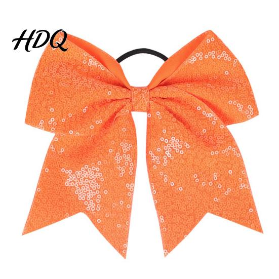 Haargummis für Gymnastik Pailletten Schleifen Elastisches Band Groß Cheerleading Festival Dekorationen Band Pferdeschwanzhalter Glitzer Scrunchies Damen Mädchen Teenager