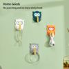 Hanger Wall Hanging Self-adhesive Storage Hook Punch Free Bathroom Bedroom Living Room Scarf Keys Towel Holder Organizer