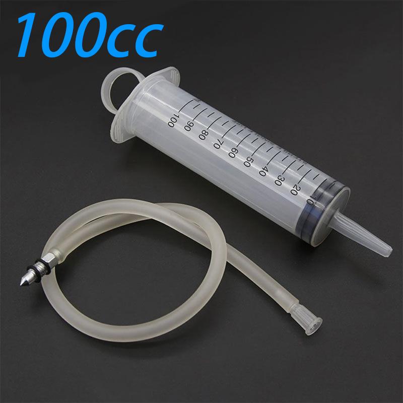 Oil Syringe Pump Syringe Fuel Transfer 100/200/500/150ML Large Capacity For Brake Fluid EngineSyringe Reusable Washable Pump 100ML