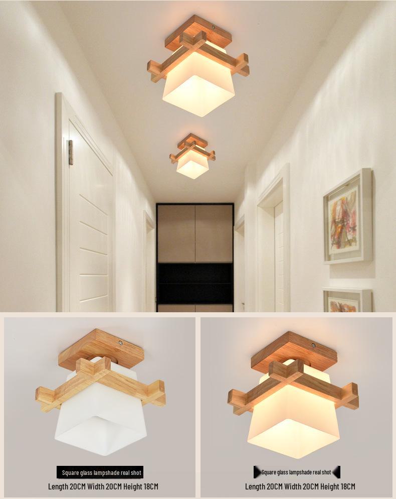 

Сучасний світлодіодний стельовий світильник з масиву дерева для спальні або вітальні Without light source