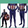 Ve Hafif Avengers Kaptan Amerika Steve Rogers Zentai Kostüm Takımı**