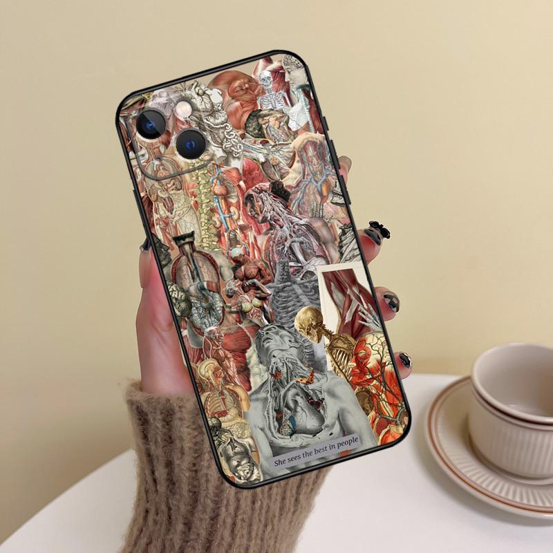 

Человеческие Органы Мозг Почка Медицинский Чехол Для iPhone 15 14 13 12 11 16 Pro Max Mini 7 8 Plus X XR XS Max Задняя Крышка iPhone 13