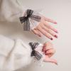 Perlen Schleife Spitze Manschette Abnehmbare Falsche Ärmelmanschetten Süßes Mädchen Armband Cosplay Schmuck