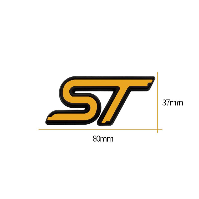 ST Logo Grille Badge τρισδιάστατο μεταλλικό έμβλημα αυτοκόλλητο για ST Line Fiesta Focus Edition Car X KUGA Mondeo Ecosport Αξεσουάρ