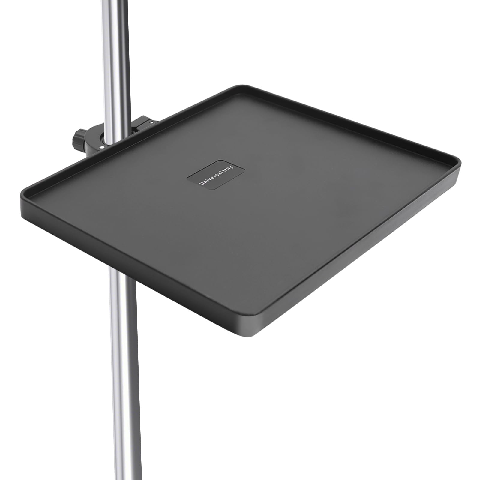 

X-STYLE Metal Microphone Stand Tray, Music Stand, and Accessories Holder for Sheet Music, Smartphones, Tuners, and Picks, Black (220165cm)