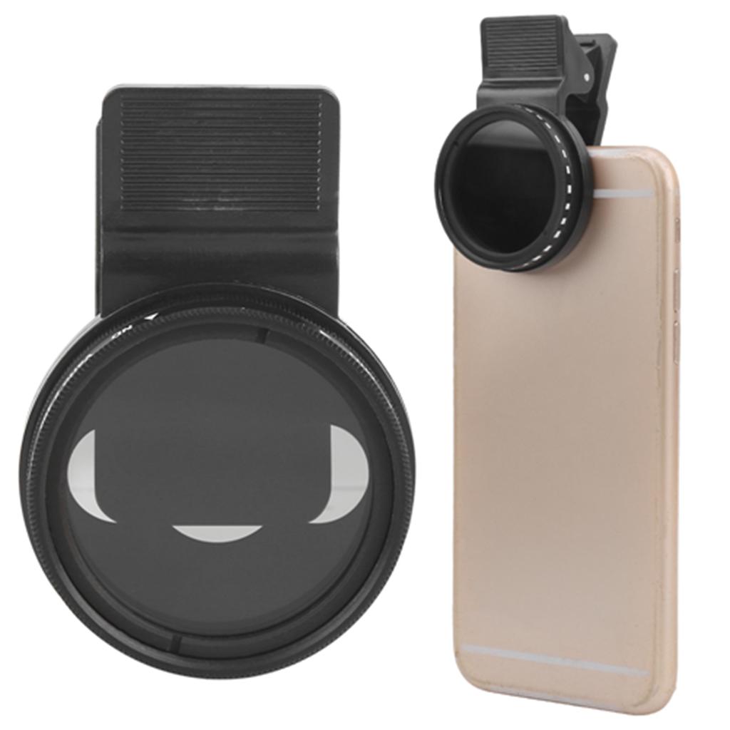Veledge 37mm Verstellbarer ND-Objektivfilter ND2-400 Neutrale Dichte für verschiedene Handymarken