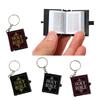 Holy Bible Shape Keyring Small Books Keychain Mini Bible Shaped Pendant Key Rings Handmade Jewelry Accessory for Women