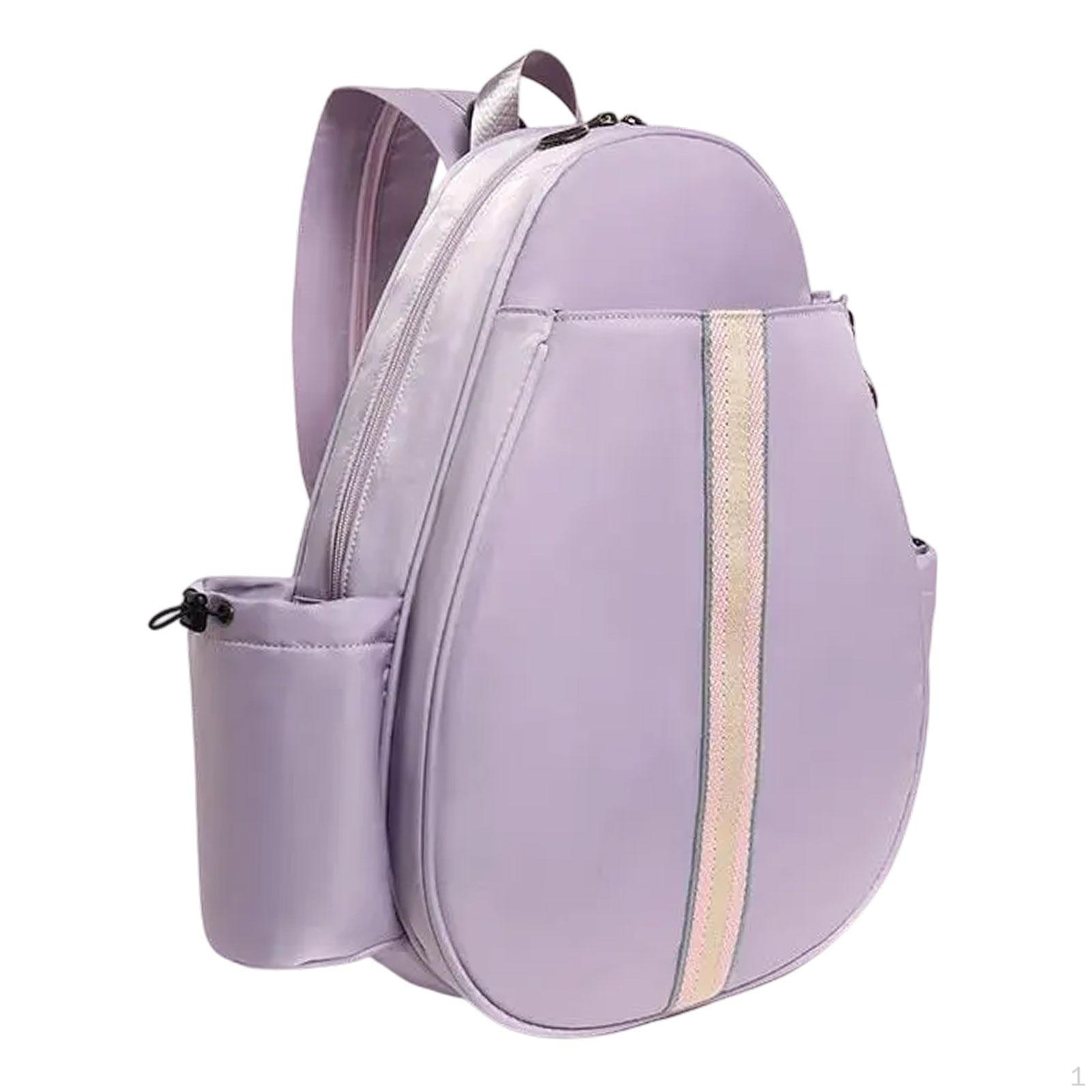 

Сумка для переноски теннисного инвентаря для начинающих с отделением для бутылки с водой и дизайном рюкзака фиолетовый